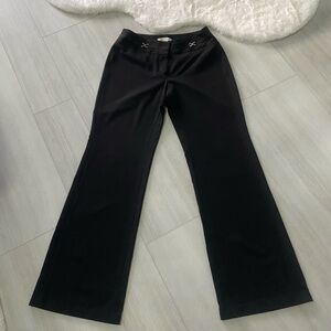 White House Black Market Black Flare Dress Pants